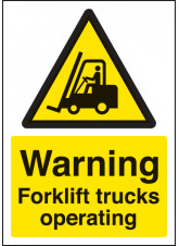 A4 Warning Forklift Trucks Operating