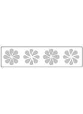 Glass Safety Highlighting Frosted Crystal Decals 150 x 1000mm Length - Flower