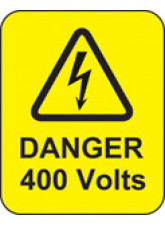 Danger 400 Volts Labels
