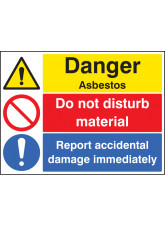 Danger - Asbestos Do Not Disturb Material Report Damage