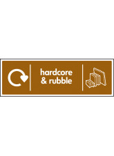 WRAP Recycling Sign - Hardcore & Rubble