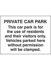 Private Car Park / ResIdents / Visitors Only